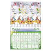 2025年カレンダーメリークリスマスハッピーバースデー カレンダー (3月 2026)