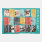 2025年カレンダーモダンフォトコラージュ キッチンタオル (横)