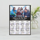 2025年カレンダーモダンBusiness Photo ミニマル Black シーズンカード (スタンド正面)