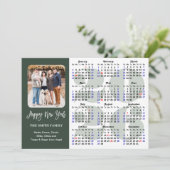 2025年カレンダーモダンSage Greenミニマリスト写真 シーズンカード (スタンド正面)