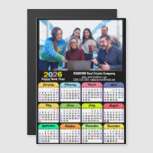 2025年カレンダー事業モダン写真黒磁気 (正面/裏面)