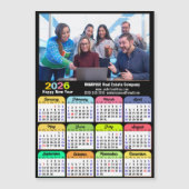 2025年カレンダー事業モダン写真黒磁気 (正面)