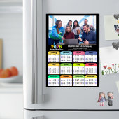 2025年カレンダー事業モダン写真黒磁気