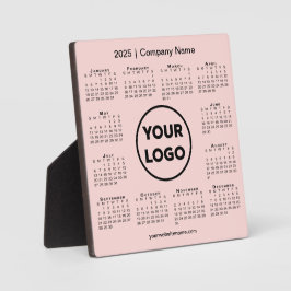2025年カレンダー会社ロゴピンクビジネス フォトプラーク