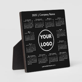 2025年カレンダー会社ロゴブラックビジネス フォトプラーク