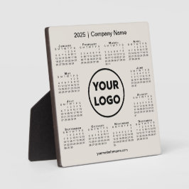 2025年カレンダー会社ロゴベージュビジネス フォトプラーク