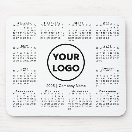2025年カレンダー会社ロゴマウスパッド マウスパッド (正面)