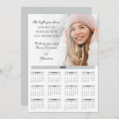 2025年カレンダー写真やる気を起こさせるクリスマスカード シーズンカード (正面/裏面)