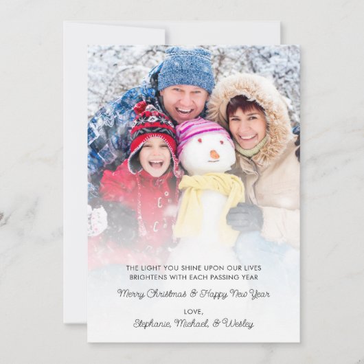 2025年カレンダー写真やる気を起こさせるクリスマスカード シーズンカード (正面)