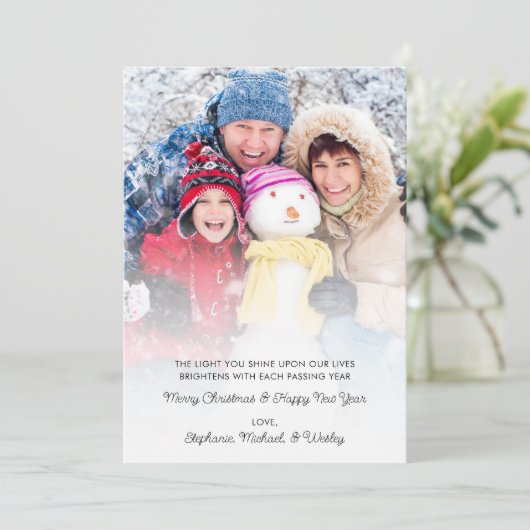 2025年カレンダー写真やる気を起こさせるクリスマスカード シーズンカード (スタンド正面)