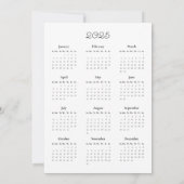 2025年カレンダー写真やる気を起こさせるクリスマスカード シーズンカード (裏面)