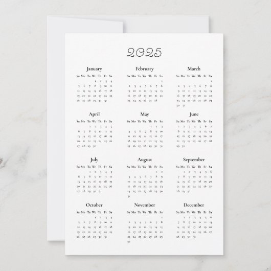 2025年カレンダー写真やる気を起こさせるクリスマスカード シーズンカード (裏面)