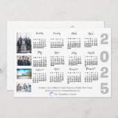 2025年カレンダー写真クリスマス新年企業の ノートカード (正面/裏面)