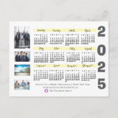 2025年カレンダー写真企業のクリスマス新年 ポストカード (正面)