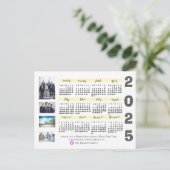 2025年カレンダー写真企業のクリスマス新年 ポストカード (スタンド正面)