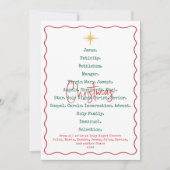 2025年カレンダー出生クリスマスイエズス宗教的 シーズンカード (正面)