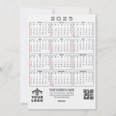 2025年カレンダー出生クリスマスイエズス宗教的 シーズンカード (裏面)