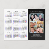 2025年カレンダー家族フォトグリーンモダンミニマリスト シーズンポストカード (正面)