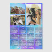 2025年カレンダー年ボホ水彩3カスタム枚フォト マグネット招待状 (正面)