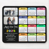 2025年カレンダー新年企業の2枚の写カラフル真 マウスパッド (正面)