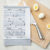 2025年カレンダー月のフェーズ、何が人間の聖なる書物、 経典 キッチンタオル (四つ折り)