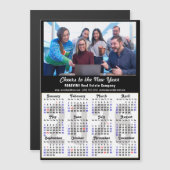 2025年カレンダー業務用フォトシンプルブラック磁気 (正面/裏面)