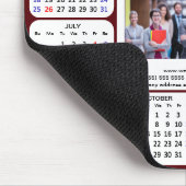 2025年カレンダー業務用フォトロゴQR赤モダン色 マウスパッド (コーナー)