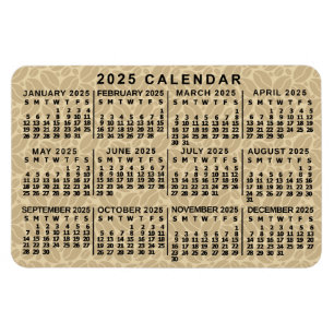 2025年カレンダー軽いコーヒー豆 マグネット