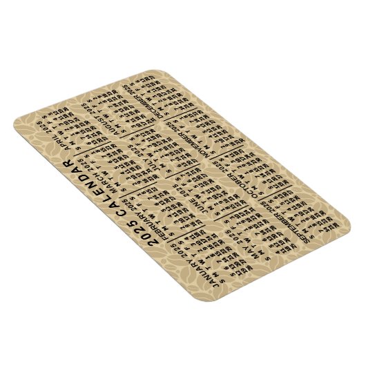 2025年カレンダー軽いコーヒー豆 マグネット (右側)