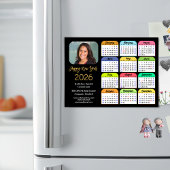 2025年カレンダー金ゴールドブラックビジネス写真磁気