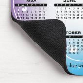 2025年カレンダー青と紫 – 年 マウスパッド (コーナー)