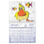 2025年カレンダー鴨と魚 カレンダー (1月 2027)