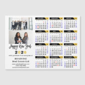 2025年カレンダー黒金ゴールドビジネス2光磁気 (正面)