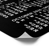 2025年カレンダー黒 | カスタム写真 ポスター (角)