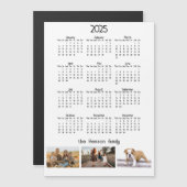2025年カレンダー3ファミリーフォトコラージングマグネット (正面/裏面)