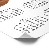 2025年カレンダー4フォトコラージュ家族の記念 ポスター (角)