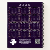 2025年カレンダー　キリスト降誕の場面　おお聖夜の手書き文字 ノートブック (裏面)