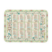 2025年カレンダー ビクトリアン アートヌーヴォー | オーダーメイド マグネット (横)