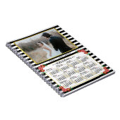 2025年カレンダー プレッピー フラワー ストライプ | フォト ノートブック (右側)