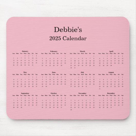 2025年カレンダー マウスパッド (正面)