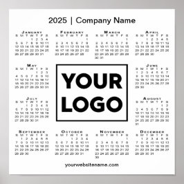 2025年カレンダー(会社のロゴと名前) ポスター
