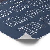 2025年カレンダー（写真と名前Navy Blue） ポスター (角)