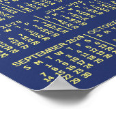 2025年カレンダー　星空の夜　または　あなたのお写真を追加 ポスター (角)