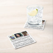 2025年カレンダー(白) | 3フォトコラージュカスタム スクエアペーパーコースター (インサイチュ)