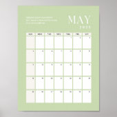 2025年カレンダー | 5月 ポスター (正面)