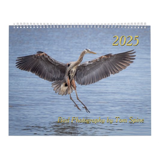 2025年カレンダー – Bird Photos by Tom Spine カレンダー (カバー)