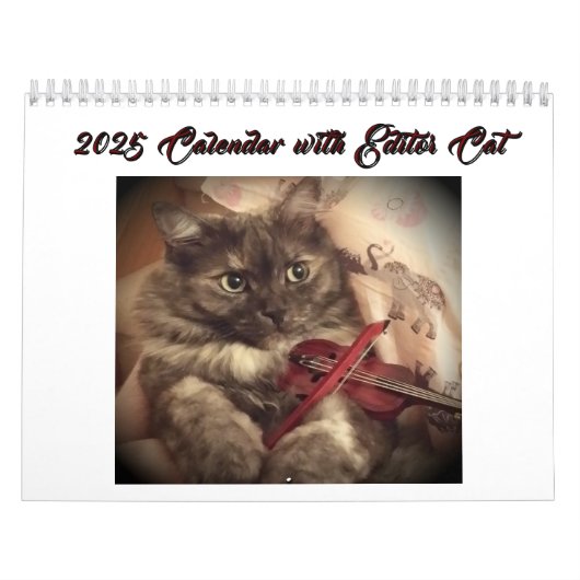 2025年カレンダーEditor Cat by RoseWrites カレンダー (カバー)