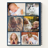 2025年カレンダーNavy Coral金ゴールドファミリーフォトコラージュ ノートブック (裏面)