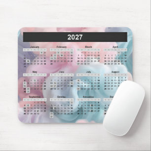 2025年カレンダーOn Cotton Candy抽象芸術 マウスパッド