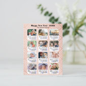 2025年カレンモダンダファミリー12フォトピンクグリッター シーズンポストカード (スタンド正面)